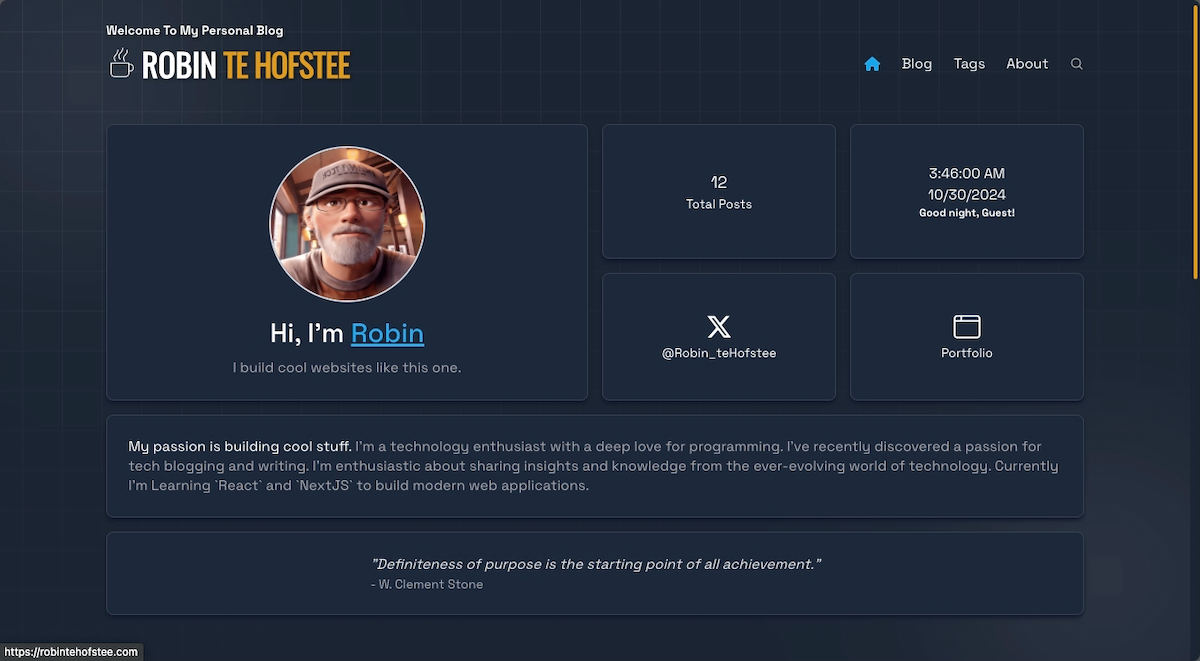 Robin te Hofstee Blog